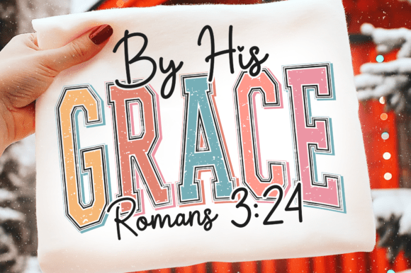 By His Grace SVG: Retro Christian T-Shirt Designs