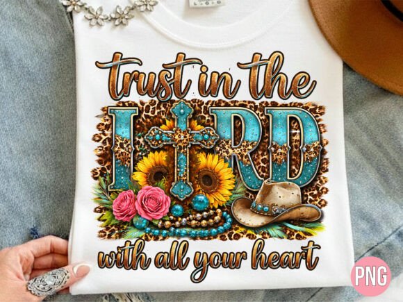 Christian Lord Western Sunflower PNG for T-Shirt Designs