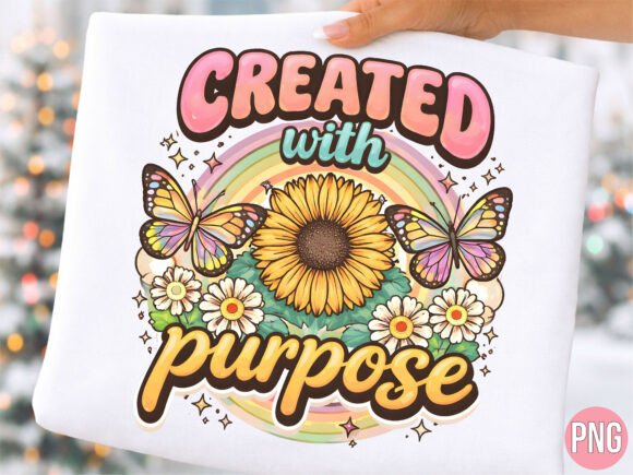 Created with a Purpose Sun Christian PNG T-Shirt Designs