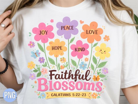 Faithful Blossoms Bible Christian SHIRT T-Shirt Designs