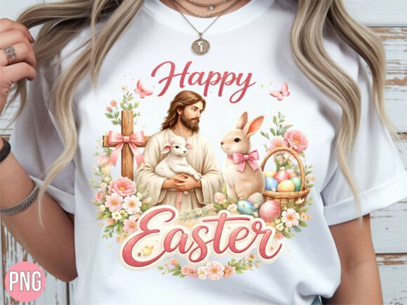 Happy Easter Jesus Lamb T-Shirt Designs