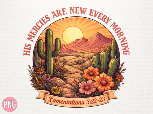 His Christian Are New Every Morning PNG T-Shirt Designs