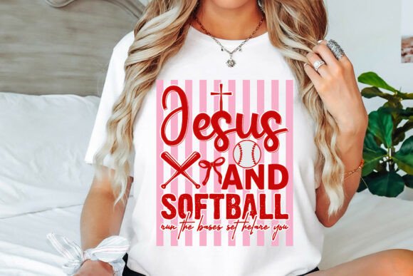 Jesus and Softball SVG, Trendy Christian T-Shirt Designs
