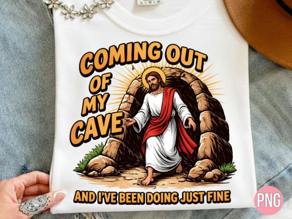 Jesus Resurrected Tomb Cave Bible PNG T-Shirt Designs