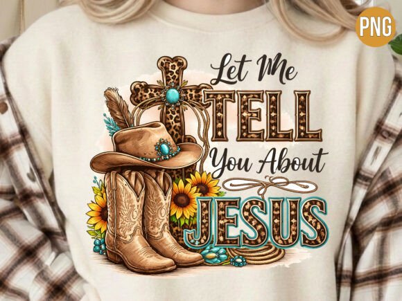 Let Me Tell You About Jesus Cross T-Shirt Designs