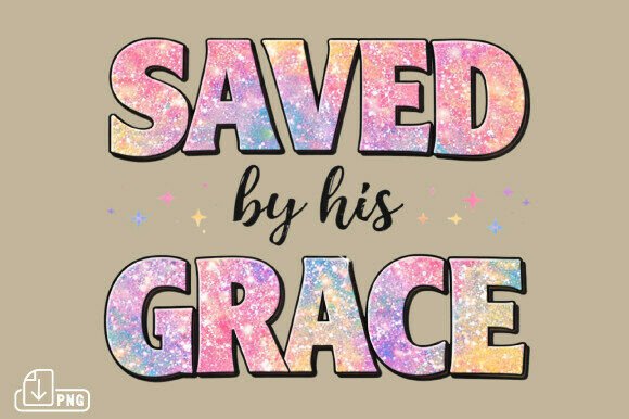Saved by His Grace PNG T-Shirt Designs